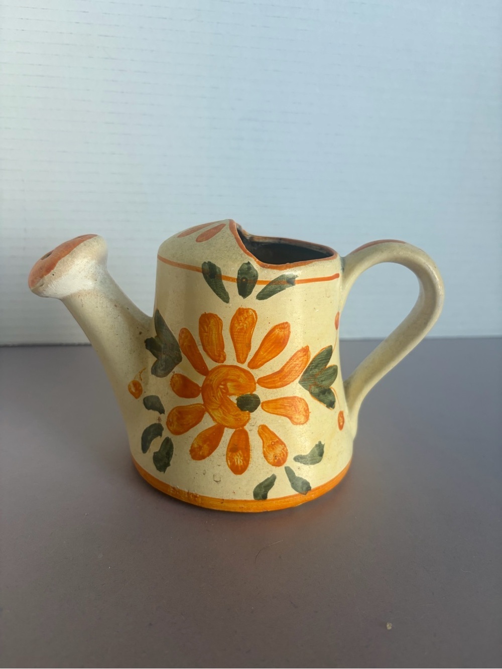 VTG Hand Painted Floral Pottery
Pitcher Watering Can